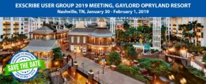 Exscribe User Group Meeting 2019