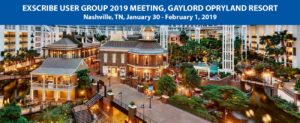 Exscribe User Group Meeting 2019