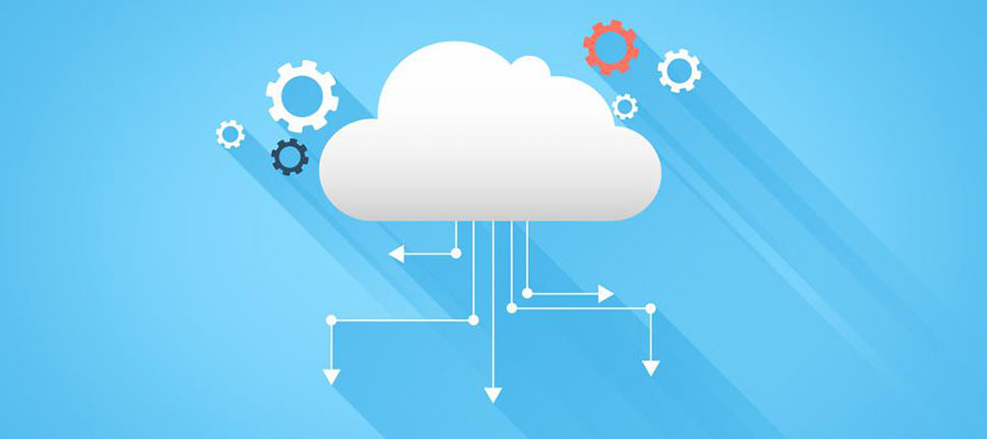 cloud with data points raining from below