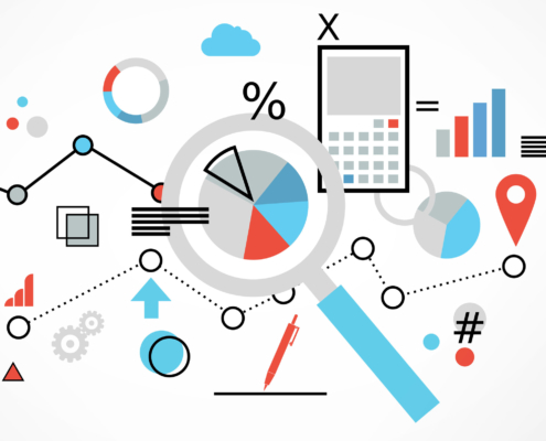 graphs pie charts and benchmarking data