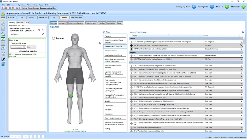 Exscribe EHR coding